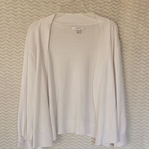 C J Banks  Women's Plus Size White Cardigan